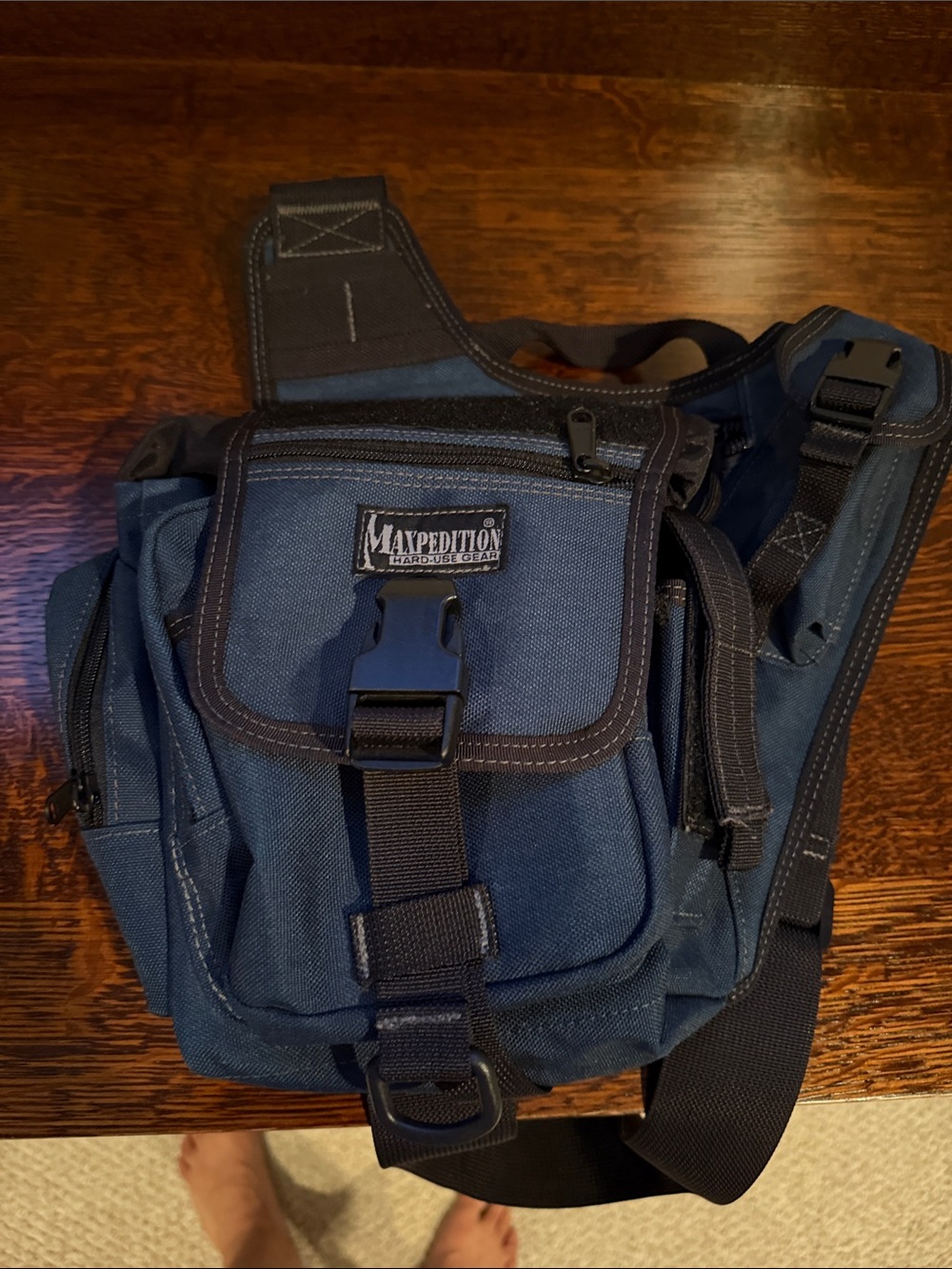Max Edition Navy Blue Tactical Sling Messenger Bag for Men